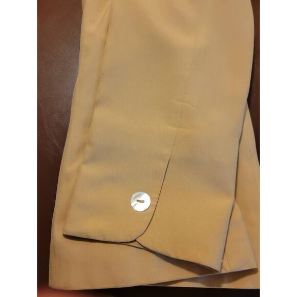 Melrose Collectibles Butterscotch shell buttons Silk Blazer Jacket Women's 12P - Picture 8 of 15